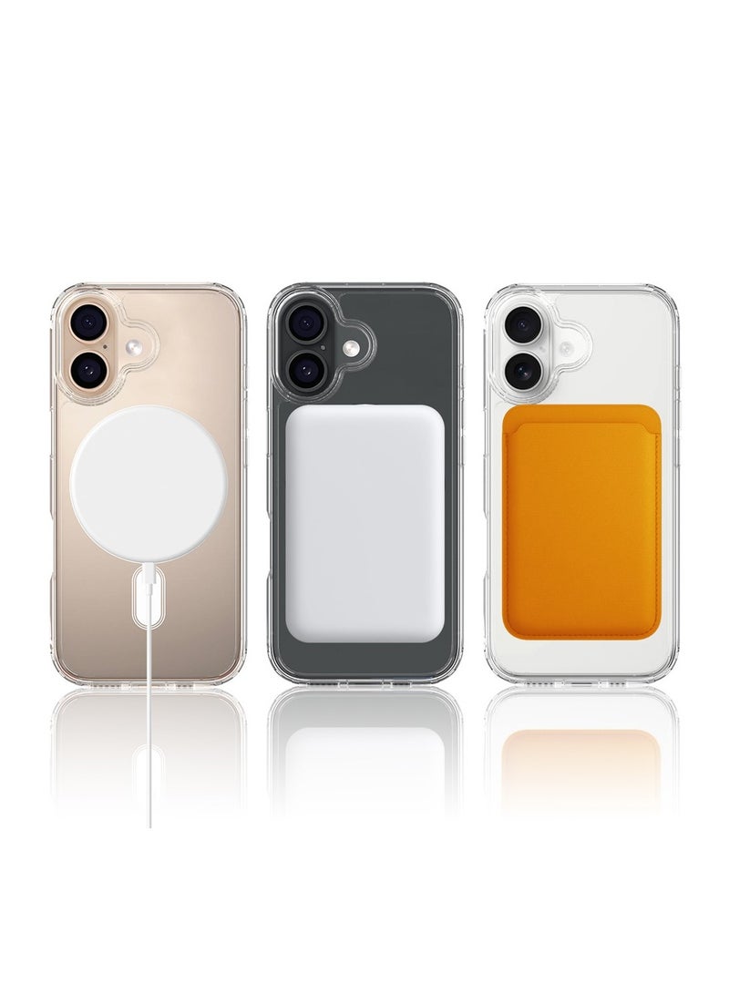 تشابي لاين  غطاء حماية شفاف لهاتف آيفون 16 5G من تشابلين أبل 2024، مقاوم للاصفرار والخدوش، غطاء خلفي مقاوم للخدش، غطاء هاتف مغناطيسي من TPU - شفاف - Image 2